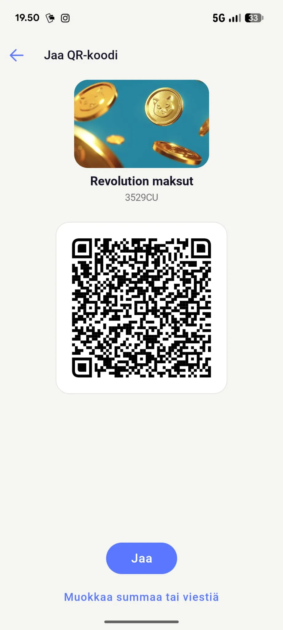 MobilePay QR-koodi – koodi 3529CU